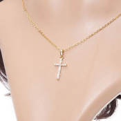 Orfila 18K Gold Plated Cross Pendant Necklace - Lady's Accessories