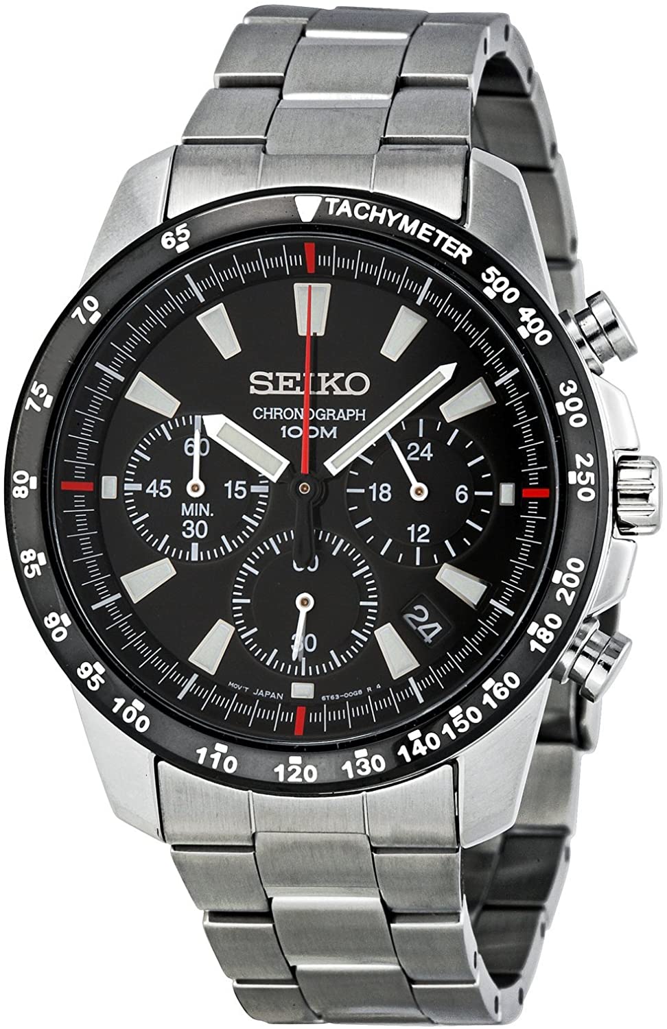 Introducir 55+ imagen seiko chronograph stainless steel men’s watch