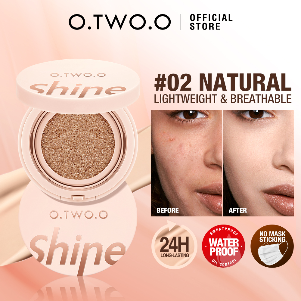 Discount on O.Two.O  shoes - SKU: O.Two.O Air Cushion Bb & Cc Cream Cushion 3 Colors Oil-Control Flawless Natural Finish Hydrating Wit