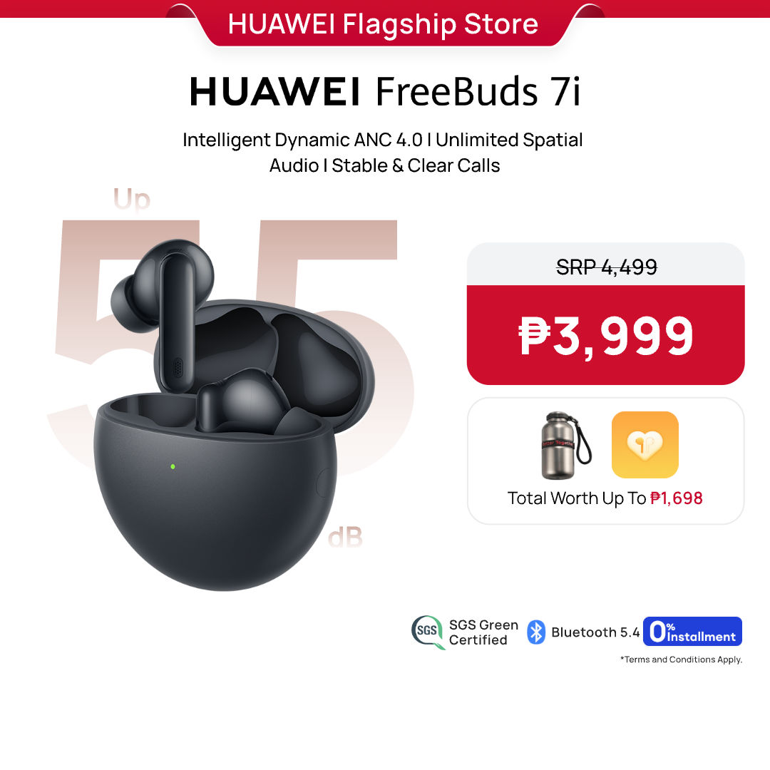 HUAWEI FreeBuds 7i Wireless Earbuds l Intelligent Active Noise Cancellation 4.0 l Unlimited Spatial Audio l Six Mics Clear Calls l Compatible with iOS and Android - Image 2
