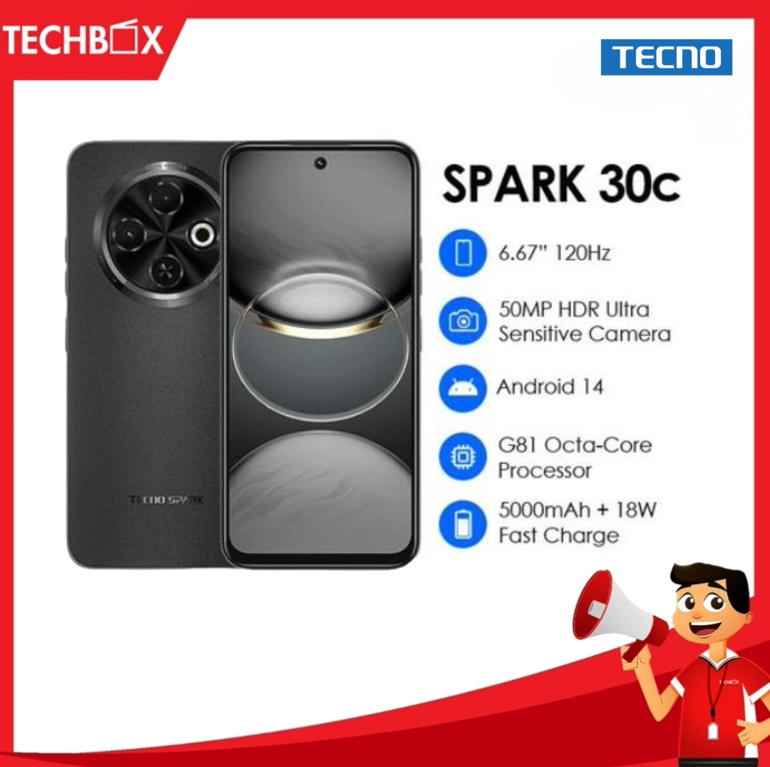TECNO SPARK 30C 2YEARS WARRANTY WITH FREE NASH COFFEE