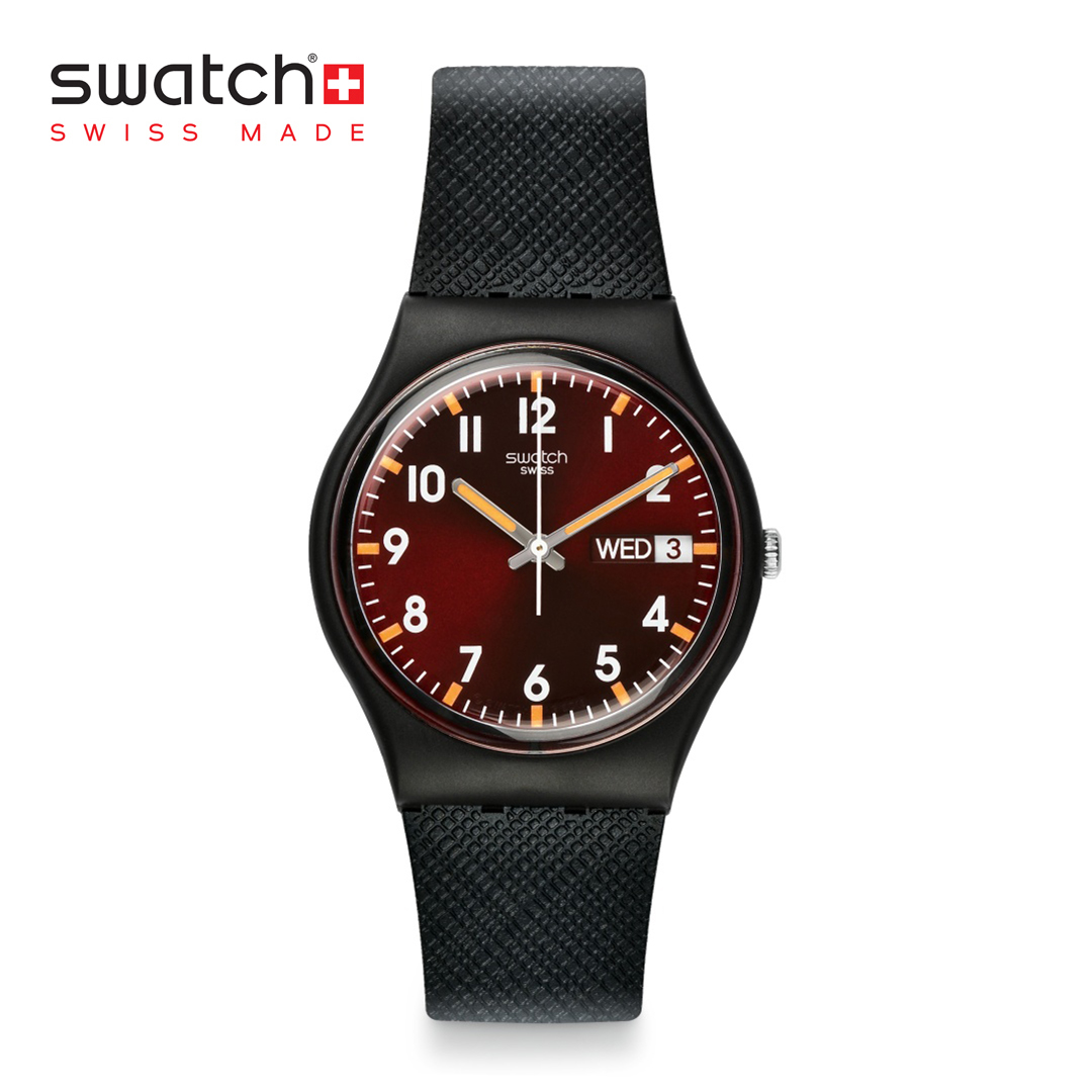 Swatch New Gent MONO BLACK SO29B704 Black Silicon Watch