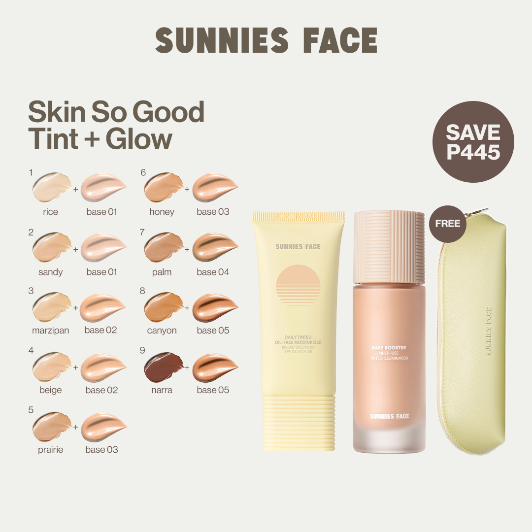 Discount on Sunnies Face  shoes - SKU: Sunnies Face Skin So Good Tint + Glow (with Free Bag) [Tinted Moisturizer + Base Booster + Bag]