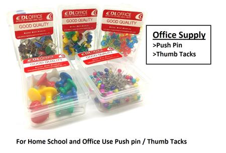 1 Box Office Pins Thumb Tacks Colored Push Pin