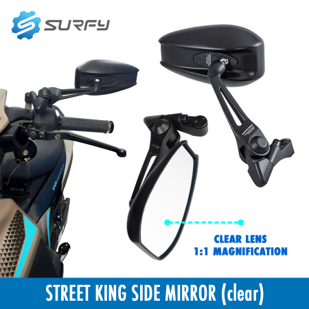 SurfyMotorcycle Street King Side Mirror v1 Clear Lens