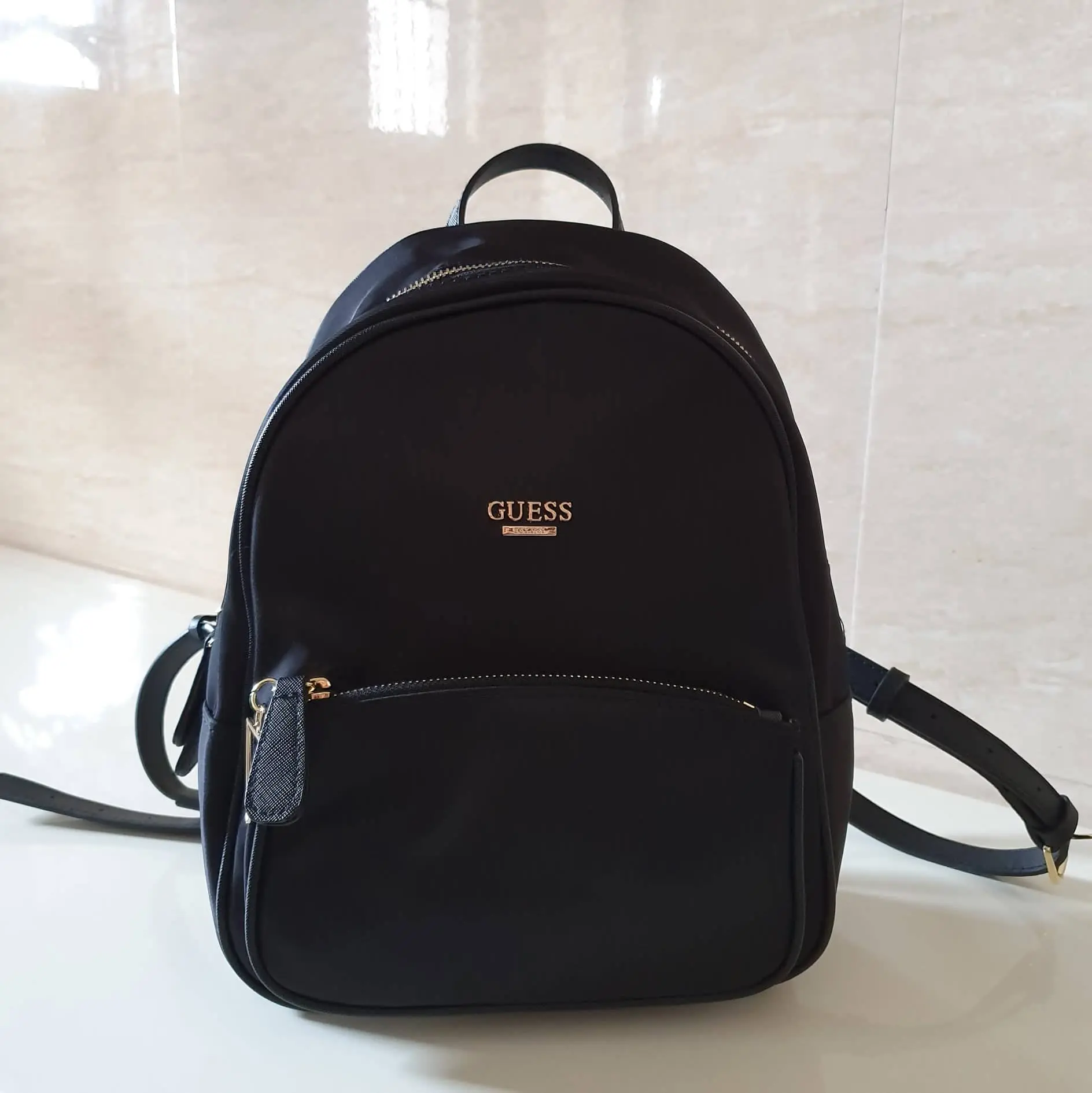 guess black mini backpack