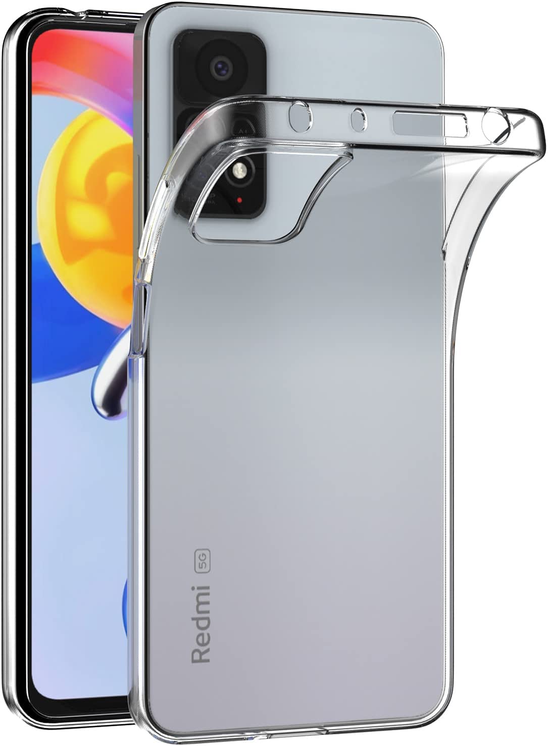 SEAHAI Trasparente Cover per Xiaomi Redmi Note 14 Pro 4G, con Protezione Schermo Integrata, 360 ° Completa Protezione Antiurto Rigida PC + TPU Bumper Silicone Custodia. Nero