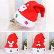 Merry Christmas Hat Light Up Led New Year Navidad Cap Snowman ElK Santa Claus Hats For Kids Children Adult Xmas Gift Christmas Hat Hairball Red Santa Claus Cap Festival Costume