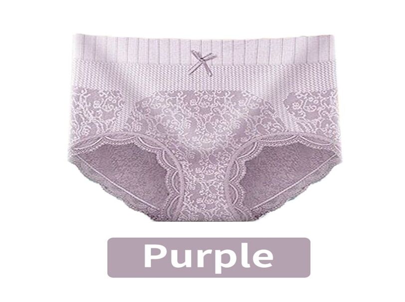 068）1/12PCS Women's High Waist Cotton Sexy Comfortable Panties Ultra Thin  Ladies hip lift pure cotton slim fit Underwear Panty Night Wear Lace  Sleeping Panty