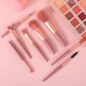 8-Piece Soft Makeup Brush Set - Travel-Friendly Beauty Tools