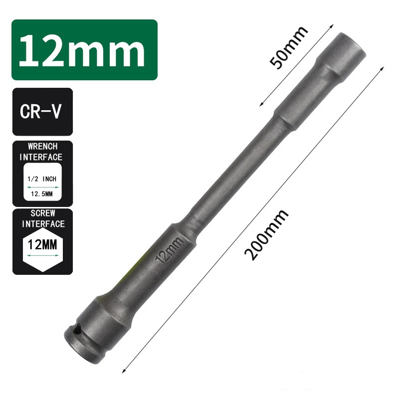 1/2" Drive Deep Impact Socket Set Hex Socket Impact Wrench Hex Socket Head 8mm/10mm/12mm - Image 4