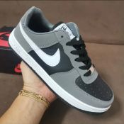 Gray Black Unisex Air Force 1 Sneaker Shoes