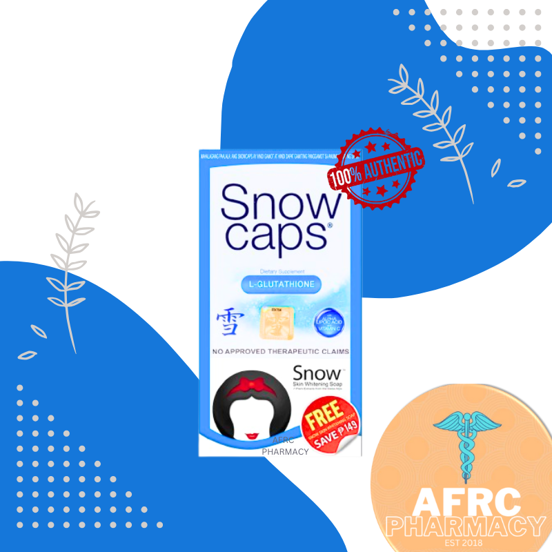 snow caps glutathione price philippines Snowcaps Premium L-Glutathione 500Mg (30Caps) W/ Free Snow Skin Whitening Soap - Bfad/Fda Approved