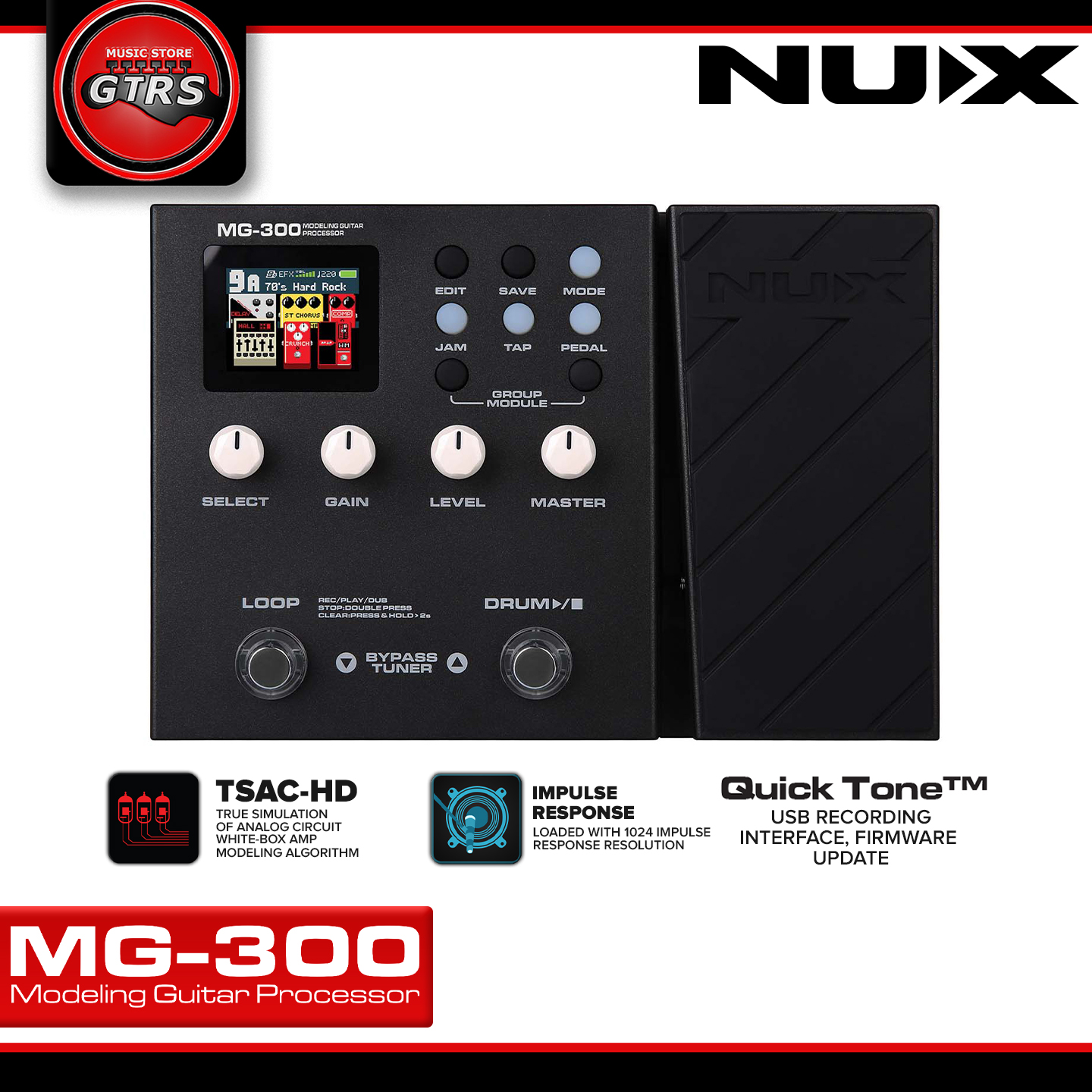 NUX Multi-Effects Guitar Pedal MG-30 MG-300 MG-400 MG-100 Cerberus