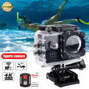 Waterproof 4K Sports Action Camera with Remote Control