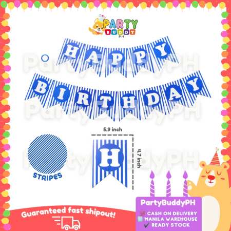 Happy Birthday Banner / Banderitas 4.5 x 6.2 sold by Partybuddyph