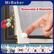 Magnetic Screen Window with Adjustable Frame - Customizable Mesh