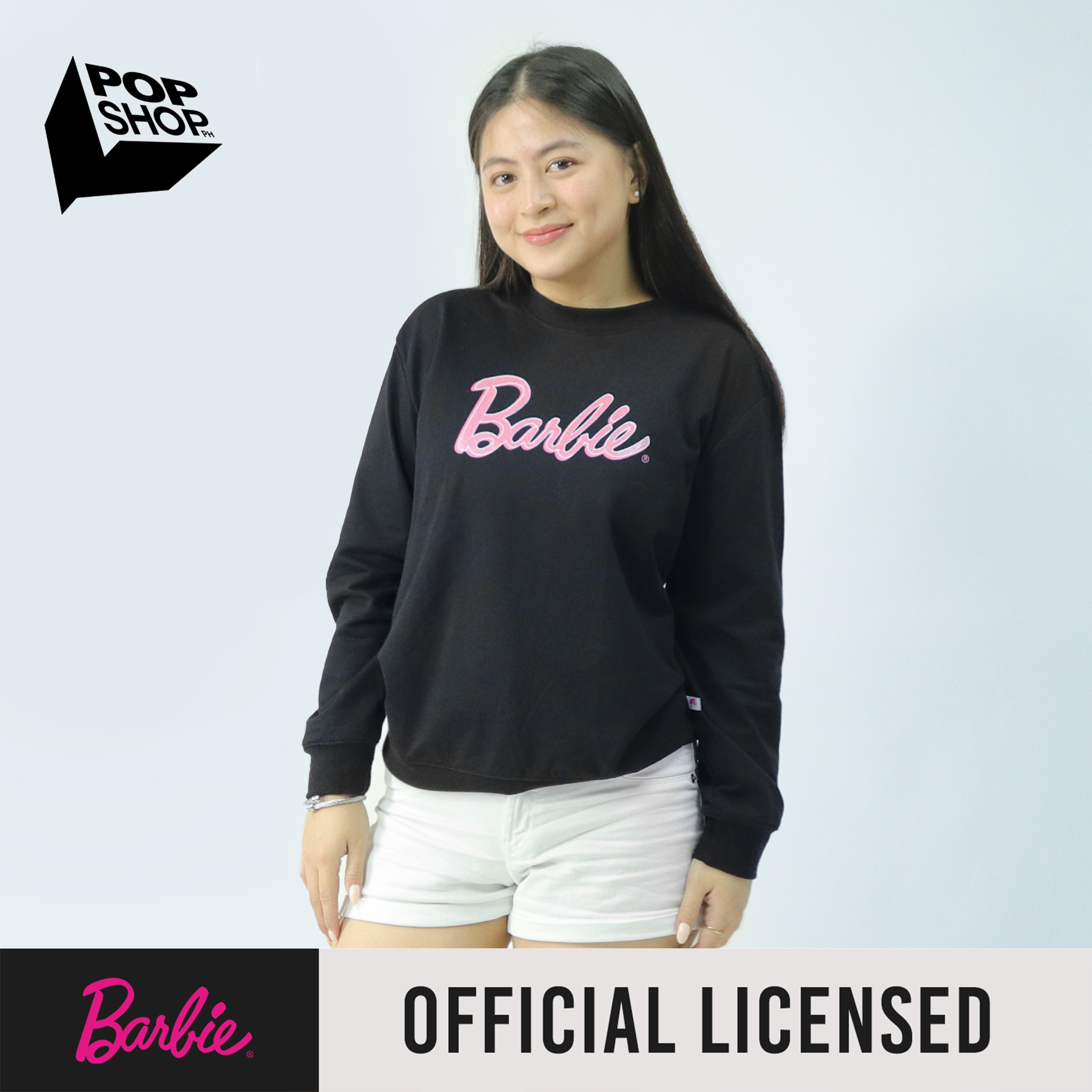 Pop Shop X Barbie Ladies Limited Edition Crop Sweatshirt (Black) | PH