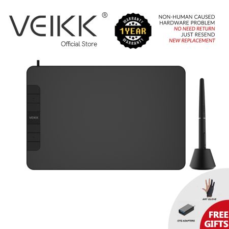 VEIKK VK640 6x4" Professional Graphic Pen Tablet with Passive Pen