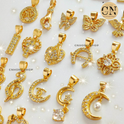CNHONG.SHOP 24k Gold Plated Zircon Pendant (Brand: CNHONG