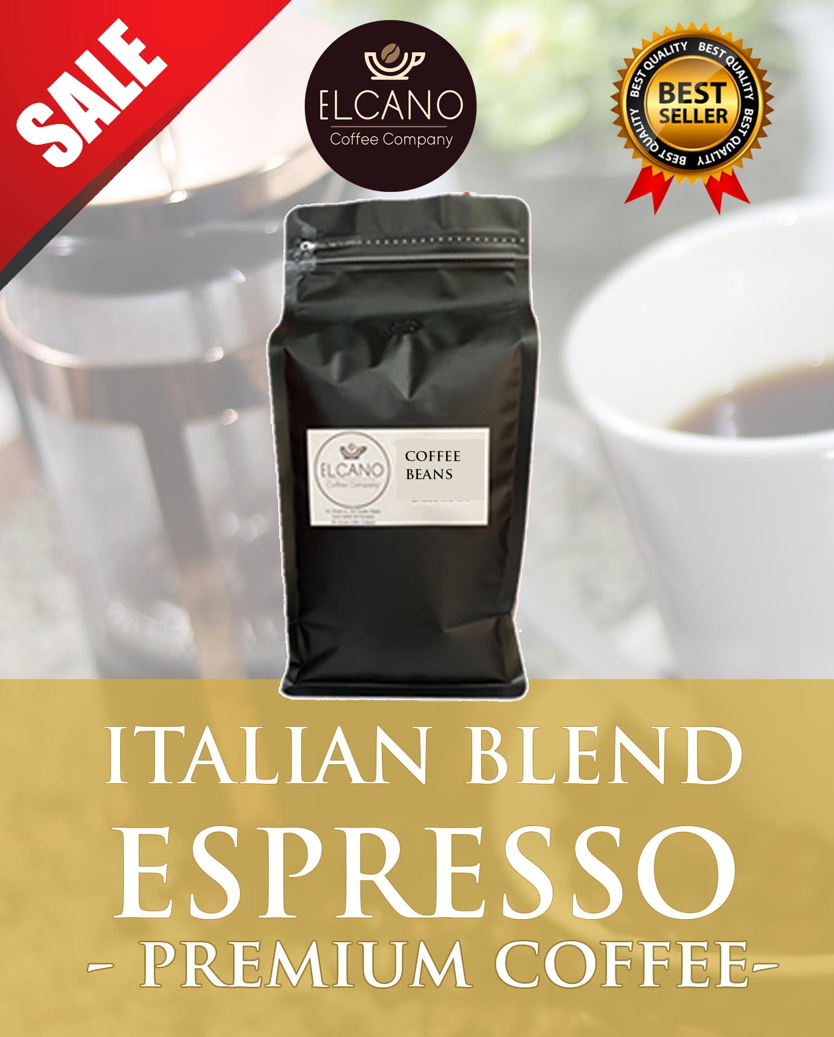 ITALIAN BLEND ESPRESSO COFFEE 100% QUALITY 1000 GRAMS