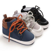 Soft Leather Sneakers for Baby Boys and Girls (Brand: )