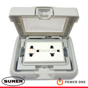 Surer 2336 2 Gang Weatherproof Outlet with Ground