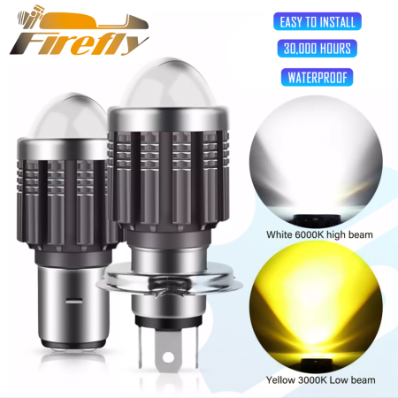 Firefly Hallogen Dual Bulb Motorcycle LED HeadLight - Hi/Lo Beam