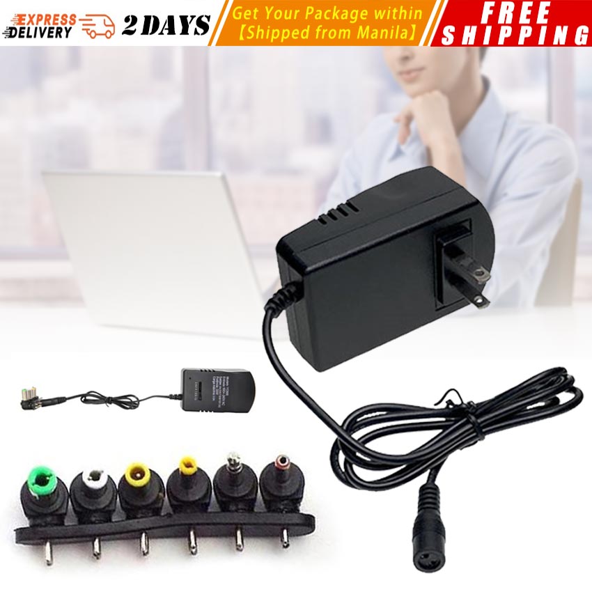 Adjustable Power Supply Charger - 30W, 6 Plug Universal Adaptor