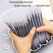 Frosted Neutral Pen, 0.5mm Needle Tip, Transparent, Office Supplies