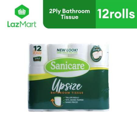 Sanicare Upsize Bathroom Tissue 2 ply - 12 Rolls x 1 Pack