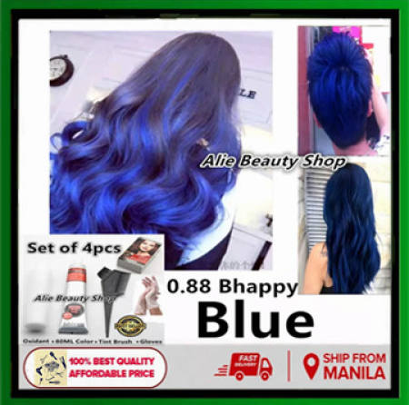 Blue Permanent Hair Color Set - 0.88 Bhappy