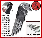 D-1611 9-Piece L-Shape Plum Allen Wrench Tool Set