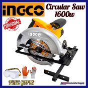 Ingco Circular Saw 1600W with Blade, Goggles, and Gloves