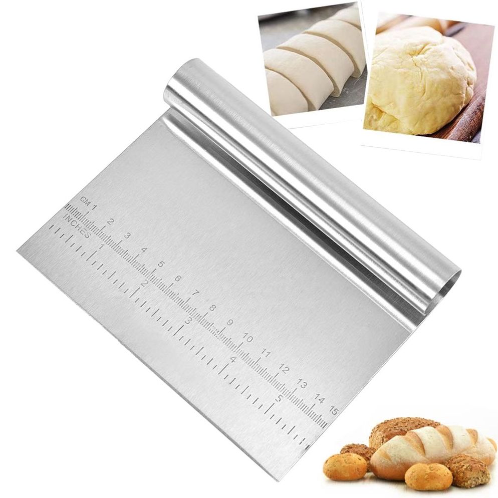 Stainless Steel Dough Scraper Cutter Baking Pastry Spatulas Pizza