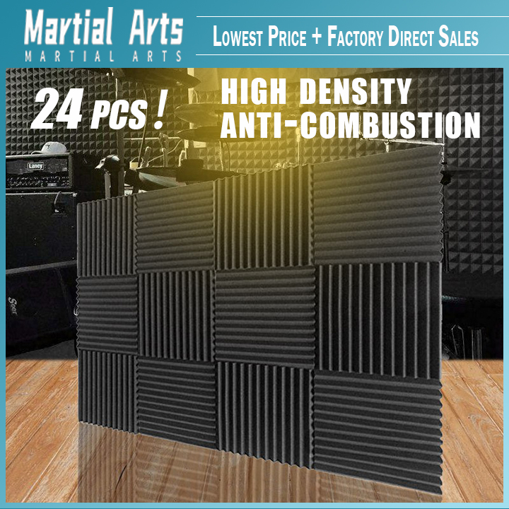 24 Pack- Acoustic Panels foam Engineering sponge Wedges Soundproofing Panels 1inch x 12 inch x 12inch