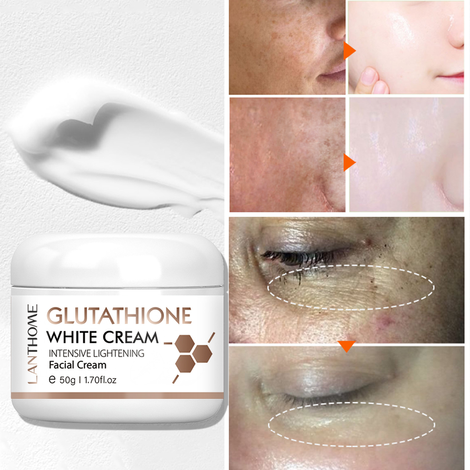glutathione benefits for eyes 50g Glutathione cream Face Cream Whitening Moisturizing Lighten Dark Spots  Anti-wrinkle Anti aging for Face Skin Care Glutathione Cream with Collagen Whitening  Lotion Glutathione Soap - Lazada