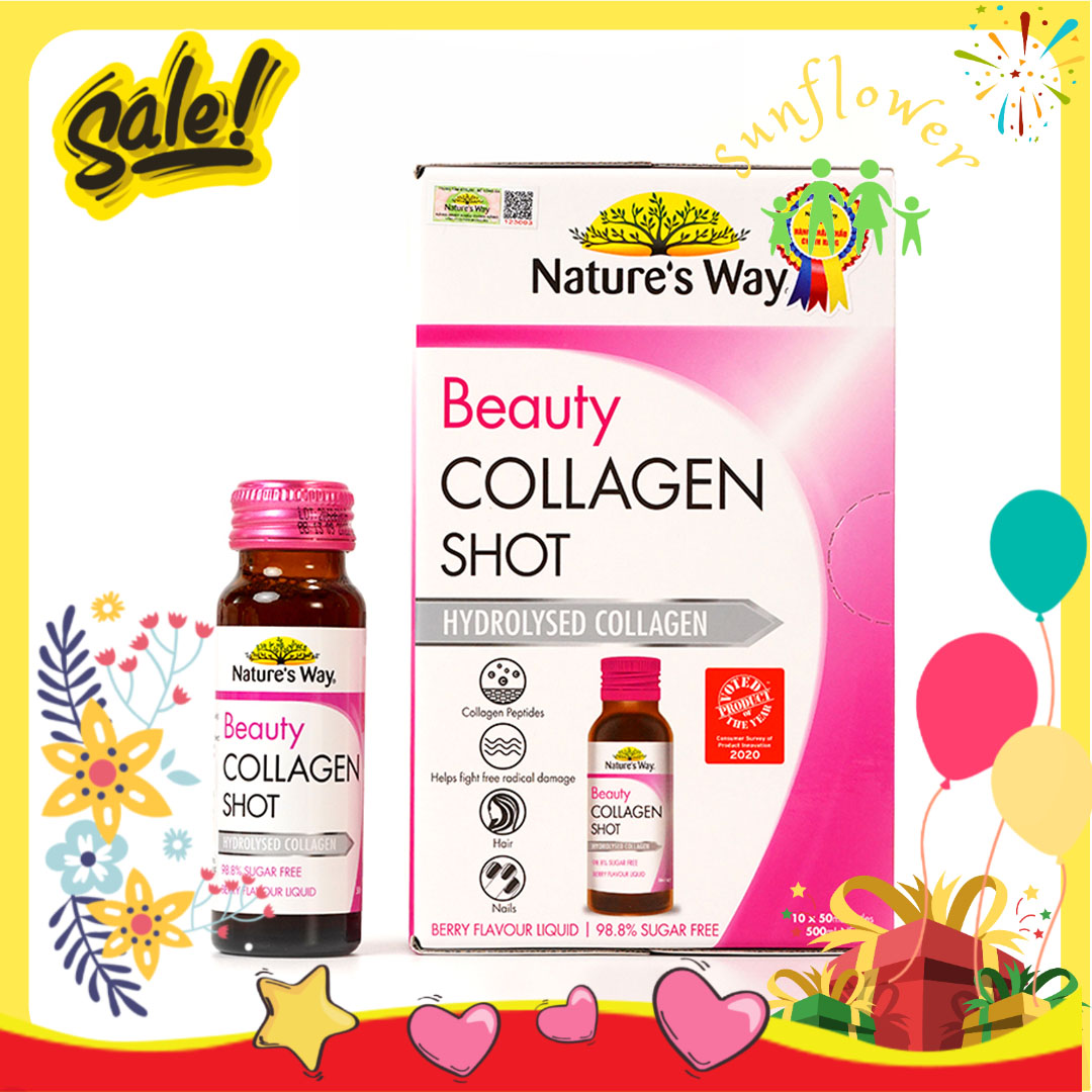 Collagen Dạng Nước Beauty Collagen Shot 1 hộp 10 lọ 50ml của Úc Giữ gìn vẻ