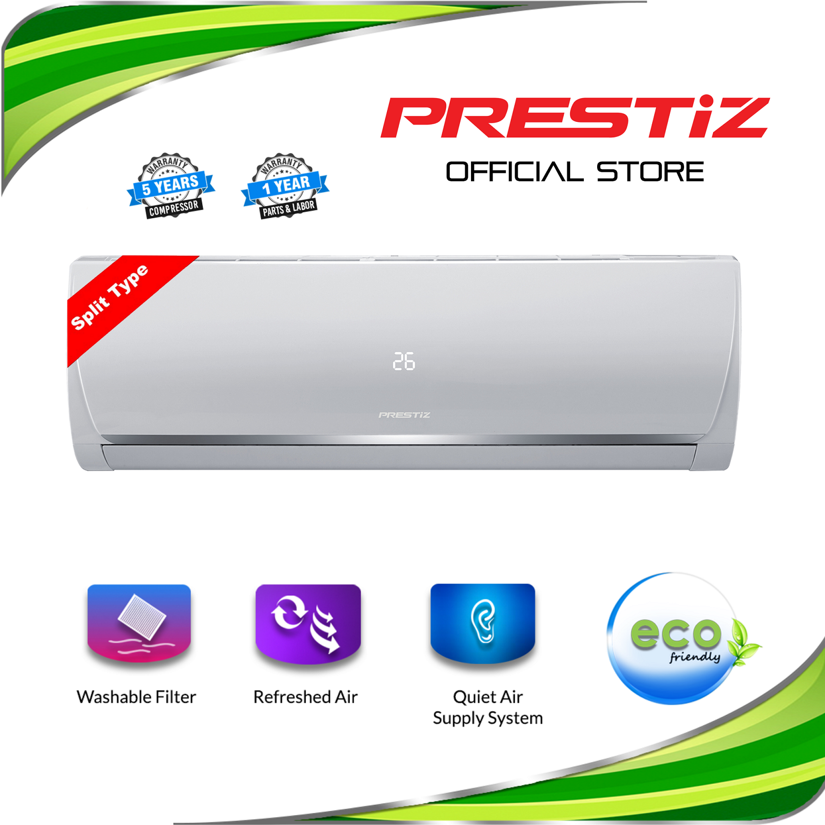 Presyo ng Prestiz BW5MJ09A 0.5HP InverterGrade Window Type Air
