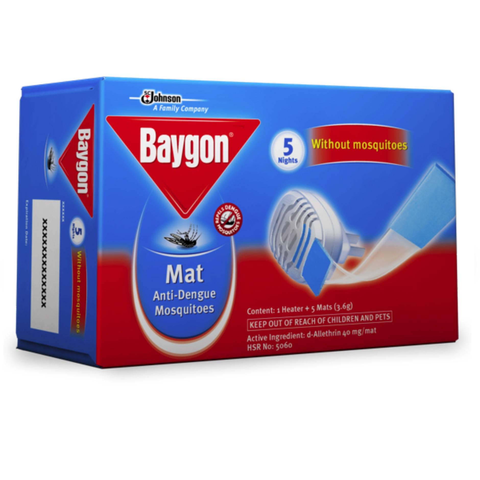 Baygon Anti Dengue Mat 1 Heater + 5 