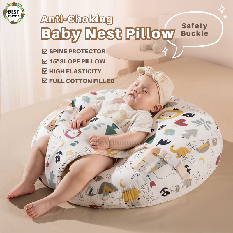 BESTMOMMY Baby Feeding Pillow with Detachable Belt - 0-18 months