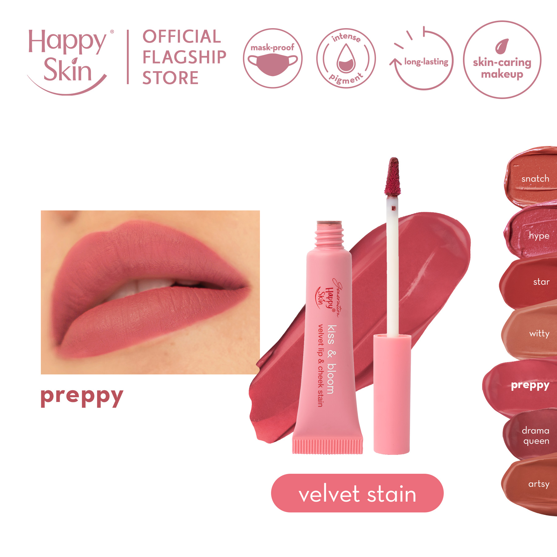 Discount on Happy Skin  shoes - SKU: Generation Happy Skin Velvet Lip & Cheek Stain in Preppy