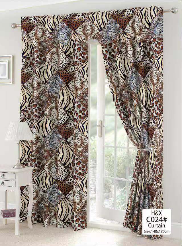 Leopard Print Room Decor Curtains Curtain Sales for Window Home Living  140cm X180cm 1PCS | Lazada PH