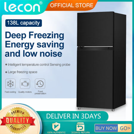 Lecon 153L Energy-Saving Double Door Refrigerator for Small Spaces