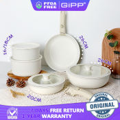 Gipp Non-Stick Cookware Set, 3/5/11 Pcs with Lids