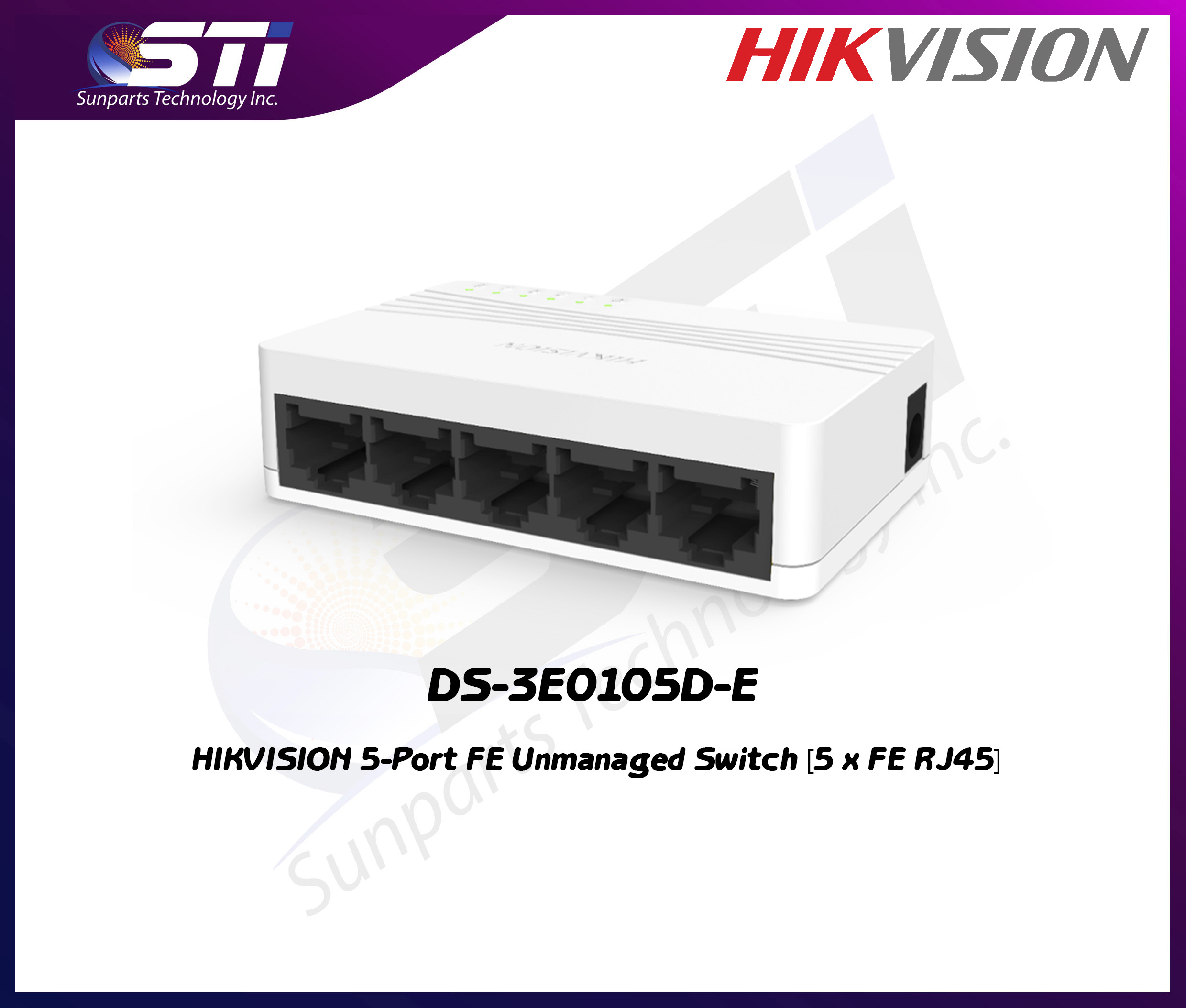 hikvision 5 port switch