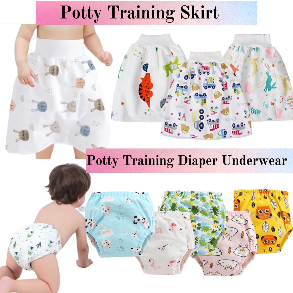 6Pcs Baby Pee Training Pants Washable Soft Diaper Waterproof Practicing Nappy Un 
