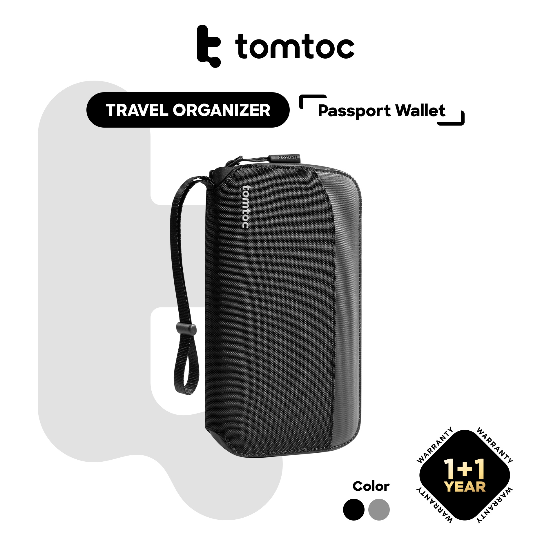 tomtoc Electronic Organizer Accessory Tech Pouch Water-resistant Stora