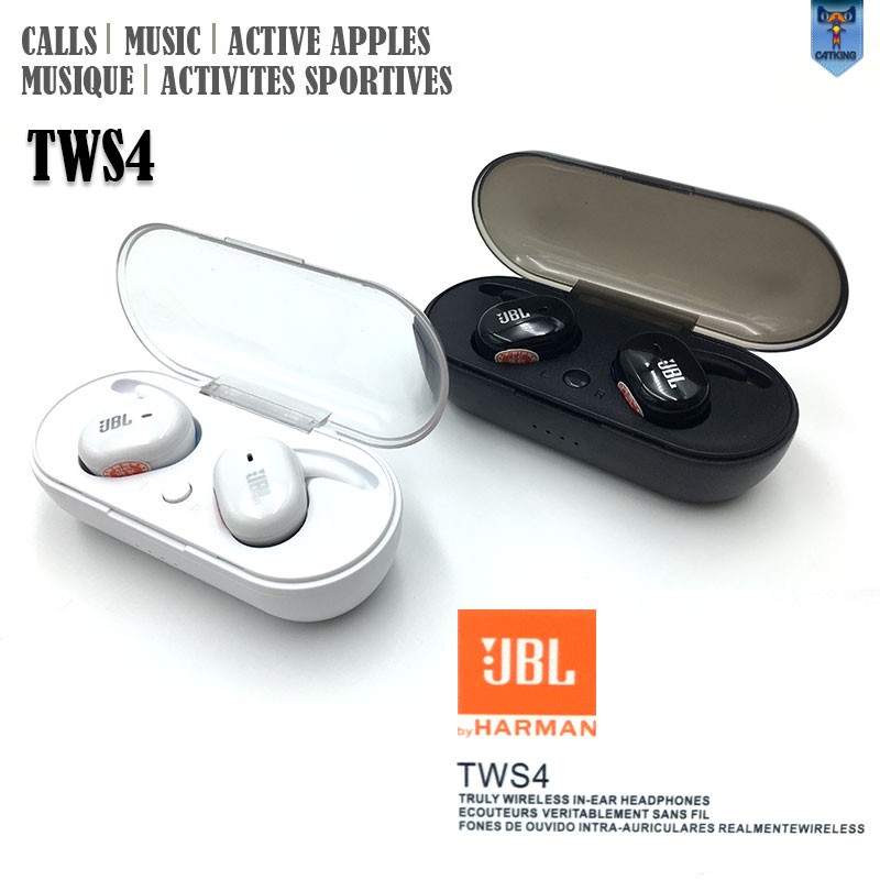 Cw For Jbl Tws4 Bluetooth Earphone Touch 5 0 Binaural Call Wireless Bluetooth Headset Earbuds Lazada Ph