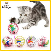 Plush Mouse in Cage Interactive Cat Toy - 